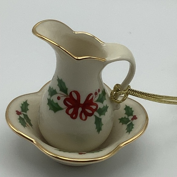 Lenox Holiday Pitcher and Basin Ornament - Picture 1 of 11